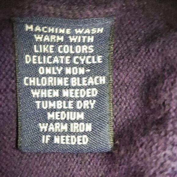 Roundtree & Yorke Purple V-neck Long Sleeve Sz. L Sweater - Picture 4 of 7